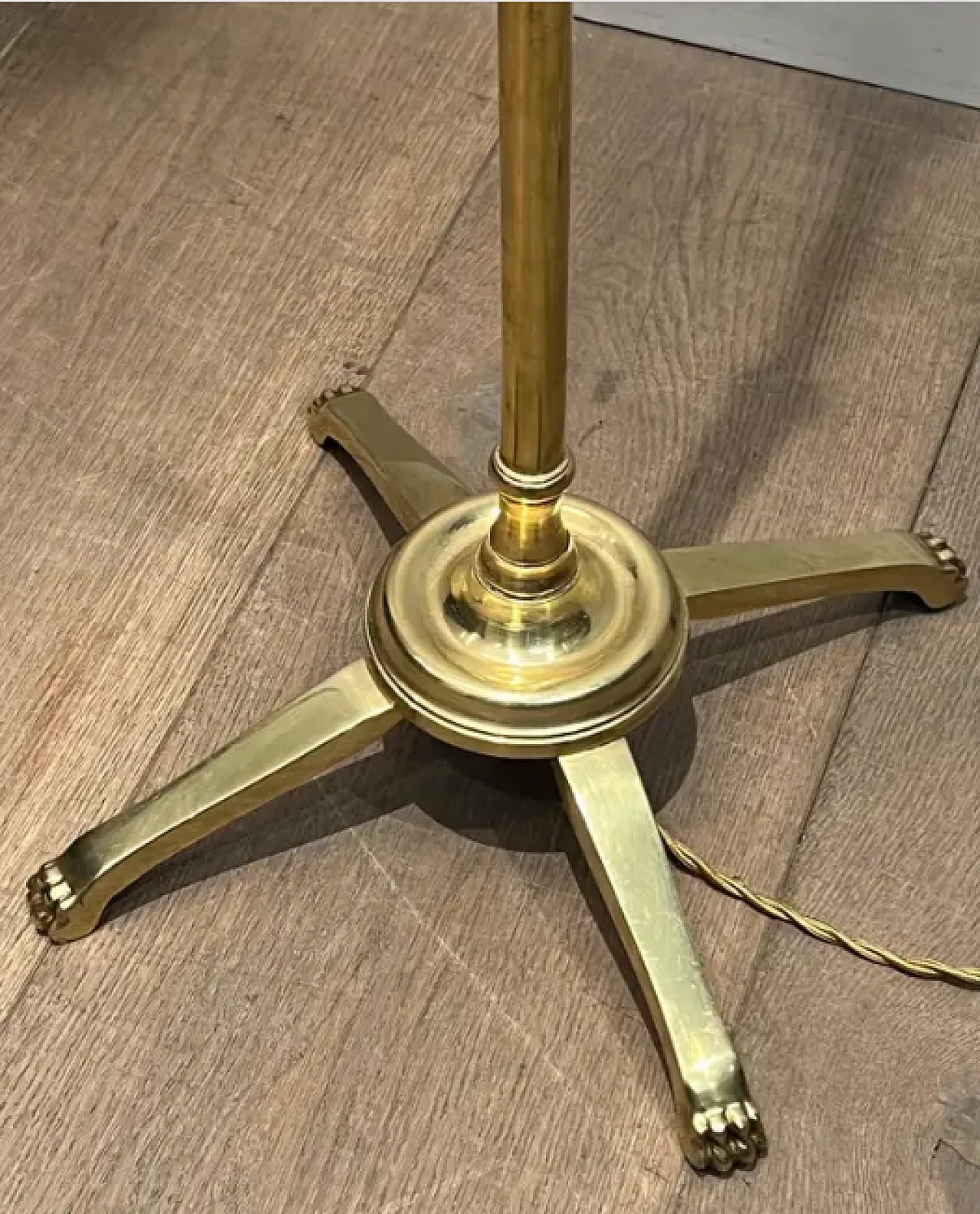 Brass removable reading lamp in the style of Maison Jansen, 1940s 8