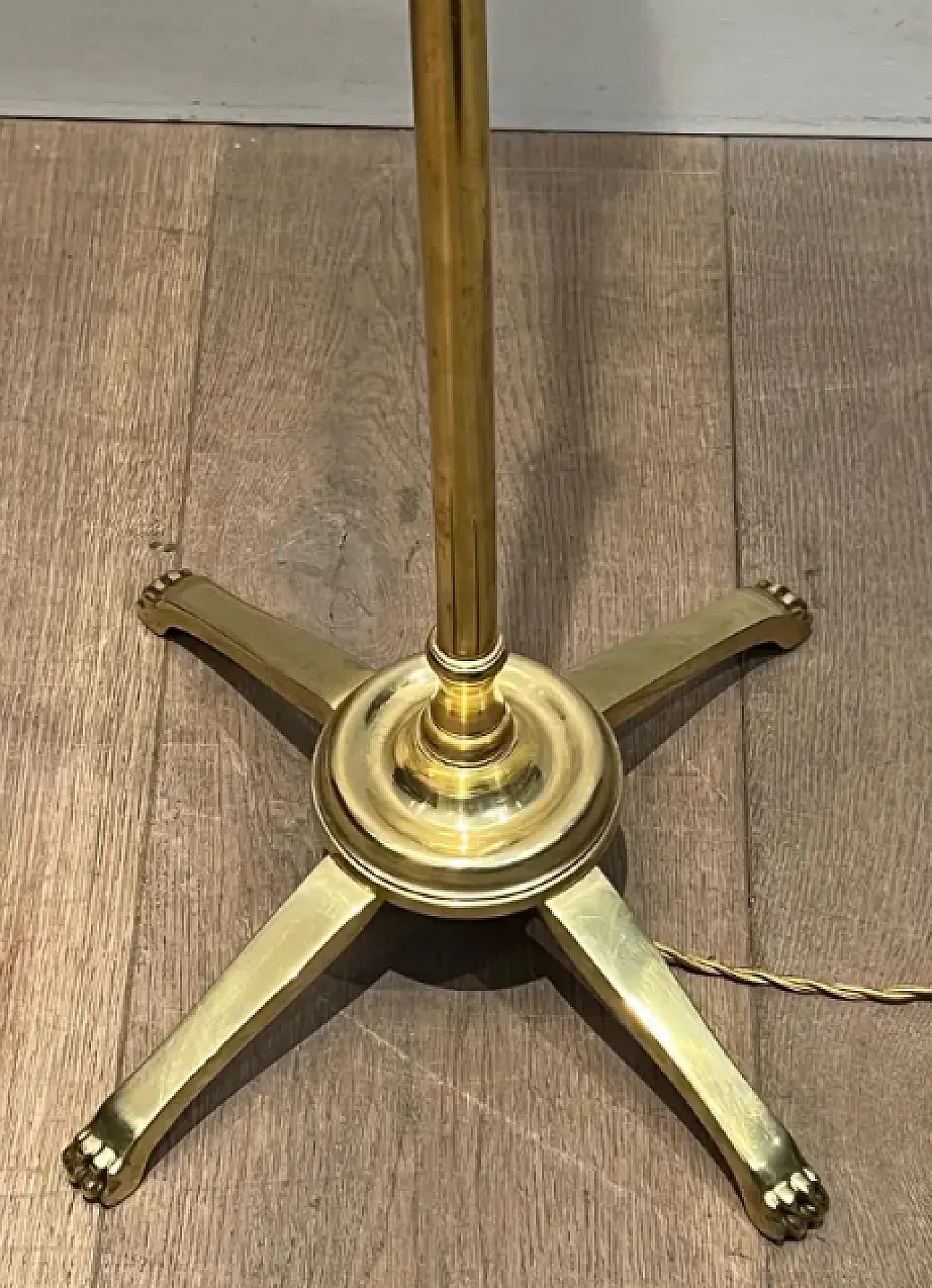 Brass removable reading lamp in the style of Maison Jansen, 1940s 10