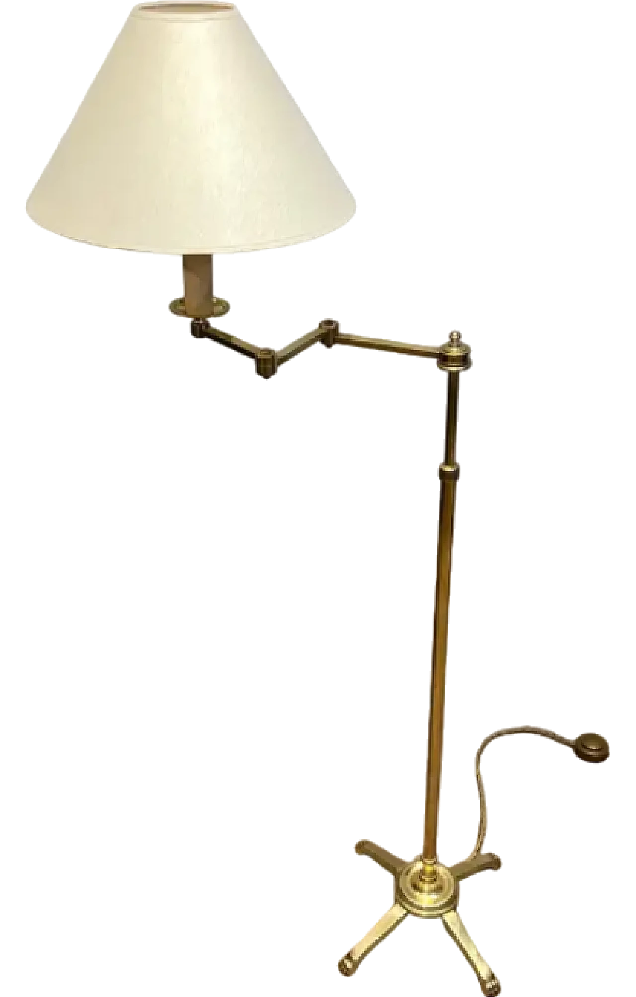 Brass removable reading lamp in the style of Maison Jansen, 1940s 12