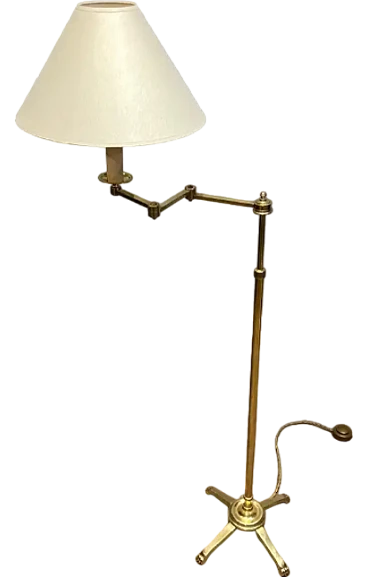 Brass removable reading lamp in the style of Maison Jansen, 1940s