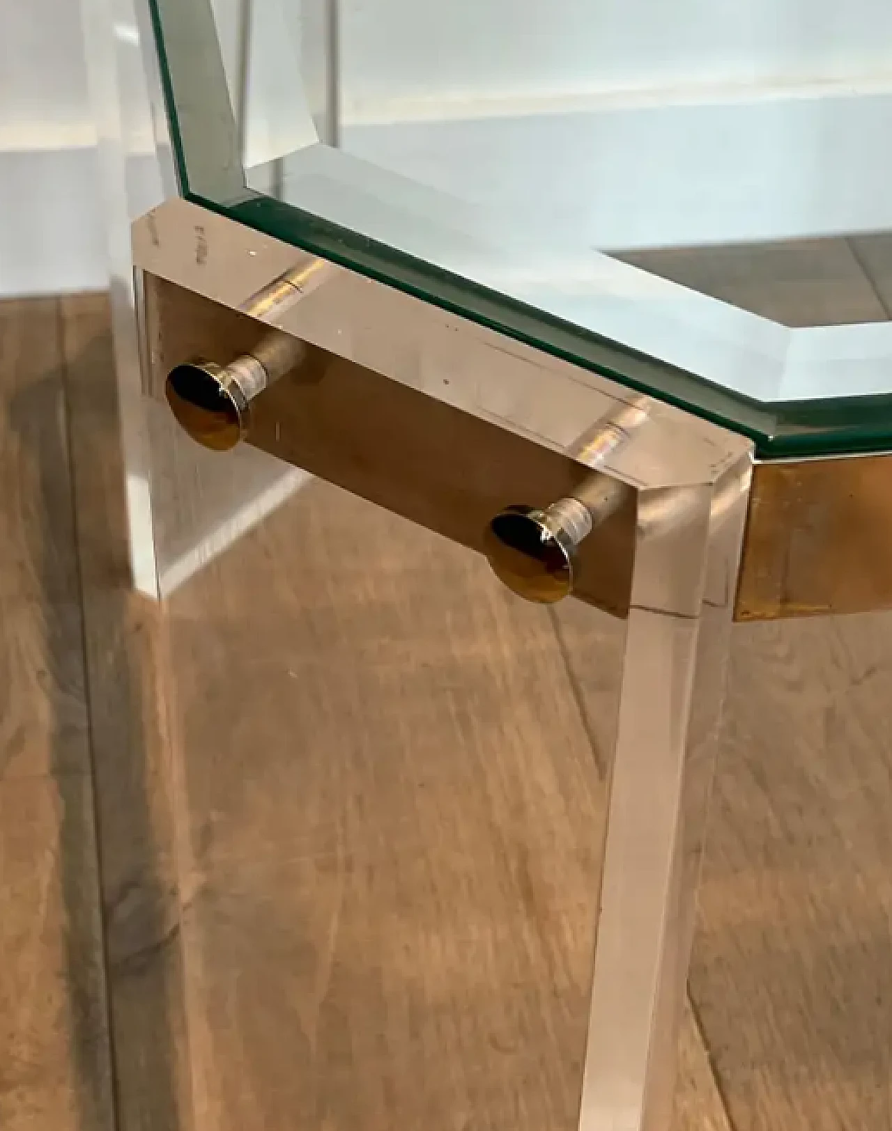 Pair of Lucite and chrome coffee tables by Maison Jansen, 1970s 6