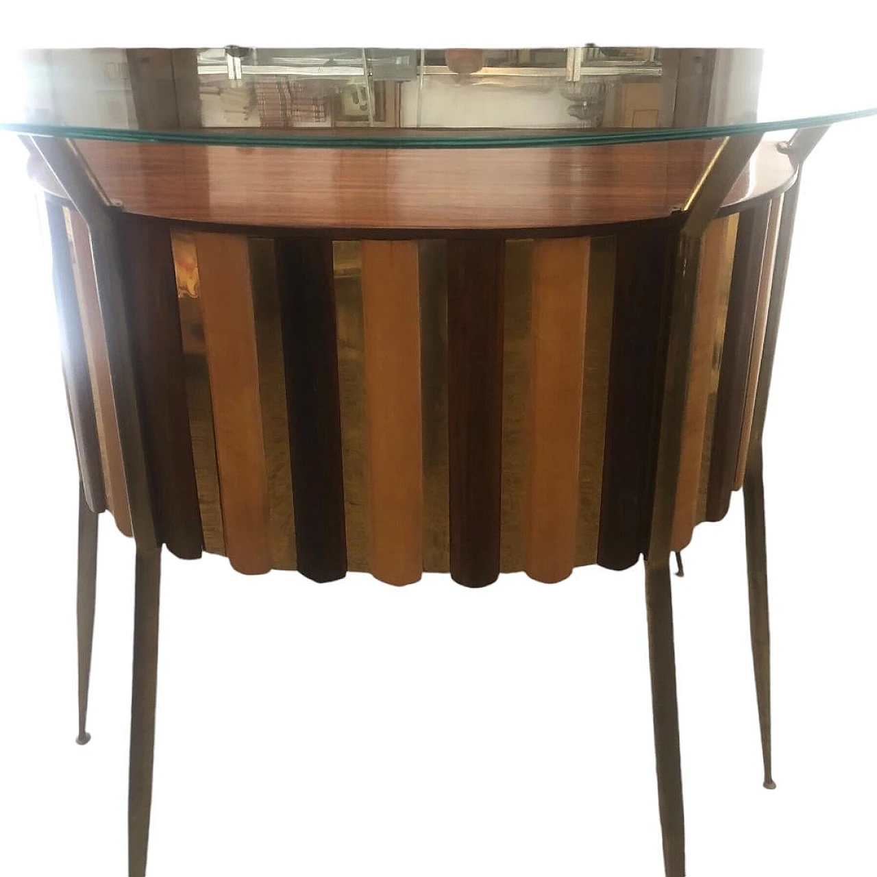 Bar corner cabinet with semi round counter, 1950s 6