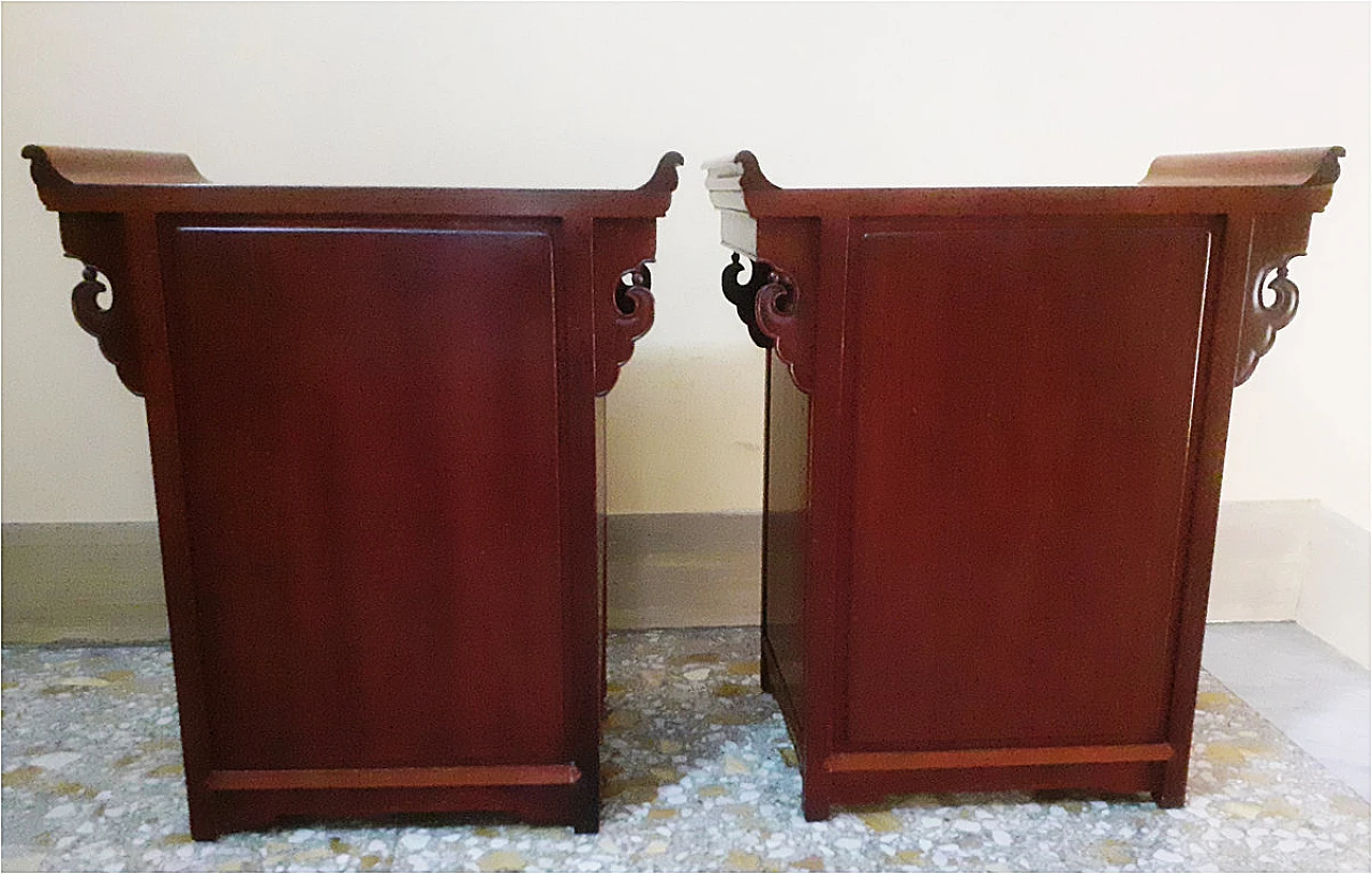 Pair of Chinese bedside tables in Hualiwood Rosewood, 20th century 6