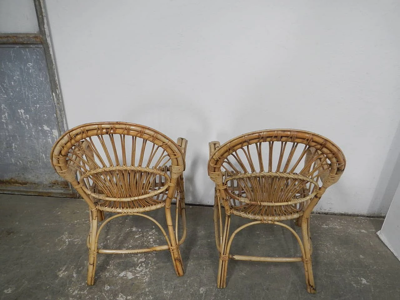 Set da giardino in rattan 1970 5