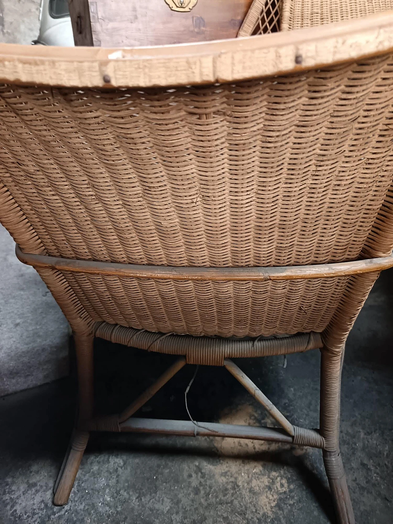 Wicker chair, 50s 3