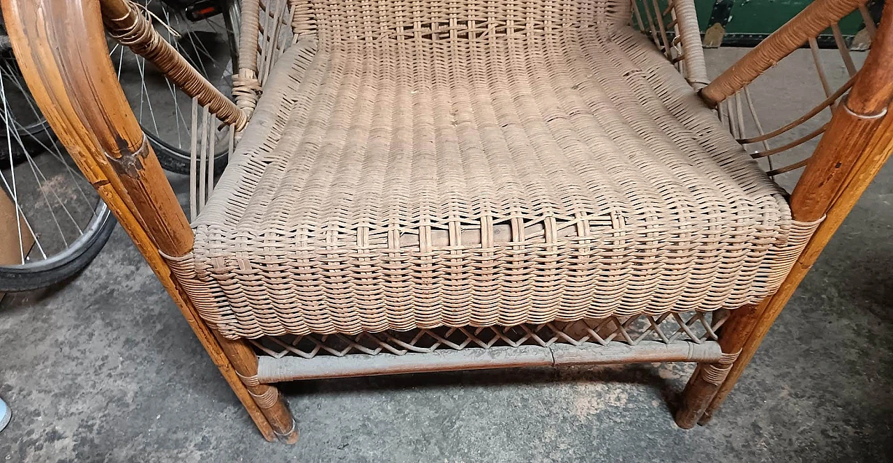 Wicker chair, 50s 5