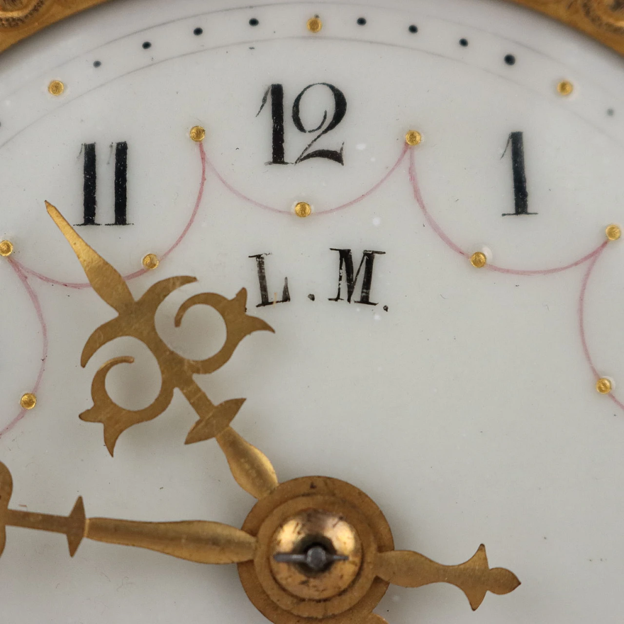 Table clock black marble L. M. Casale, 19th century 10