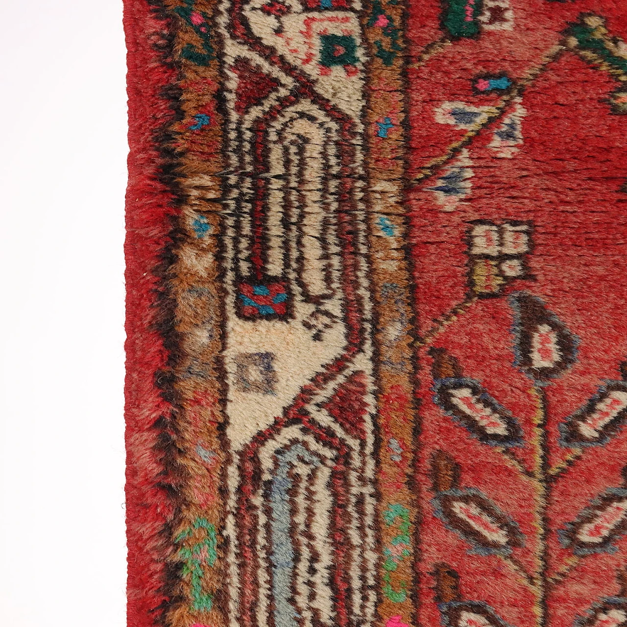 Serabend cotton and wool rug with heavy knot, late 20th century 5