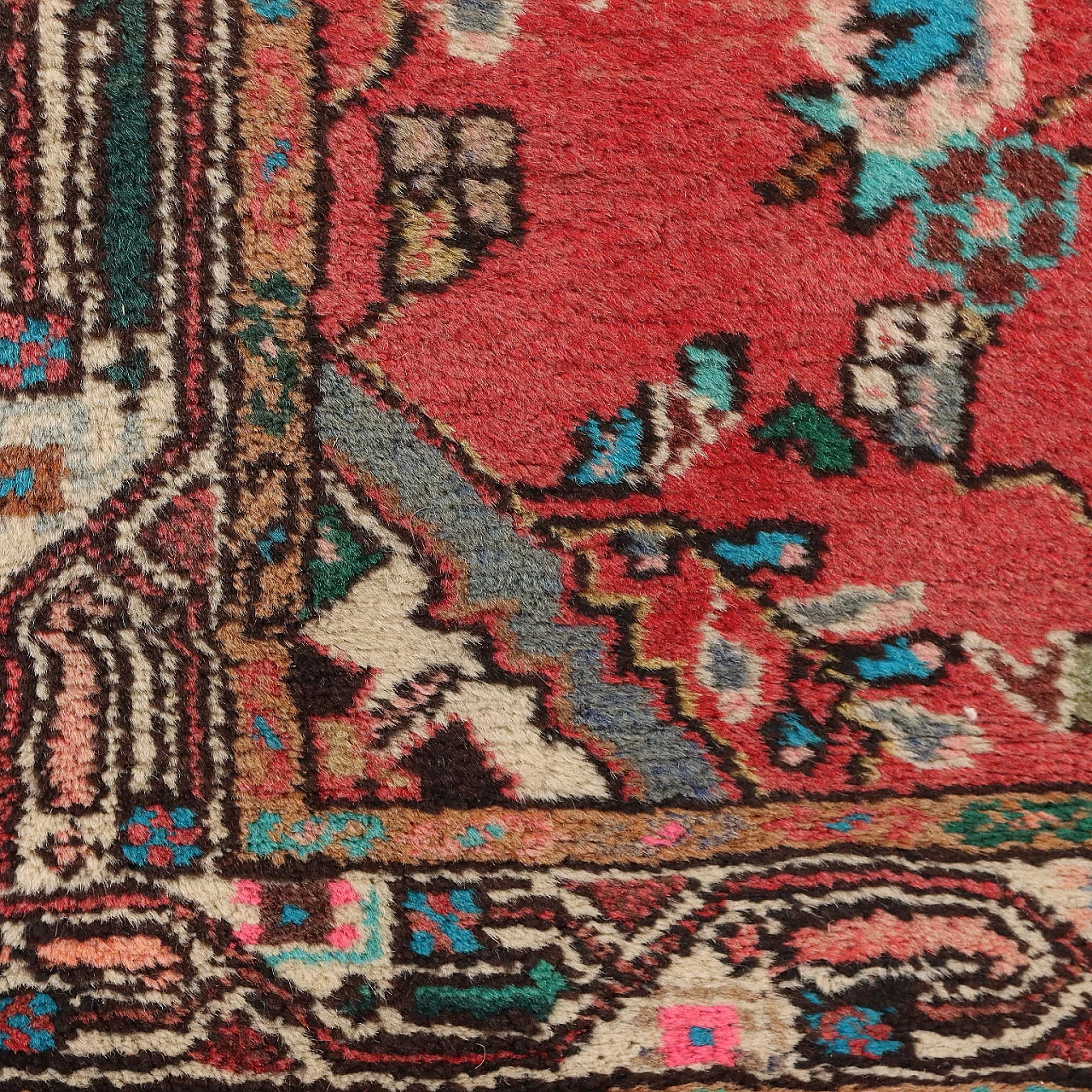 Serabend cotton and wool rug with heavy knot, late 20th century 6