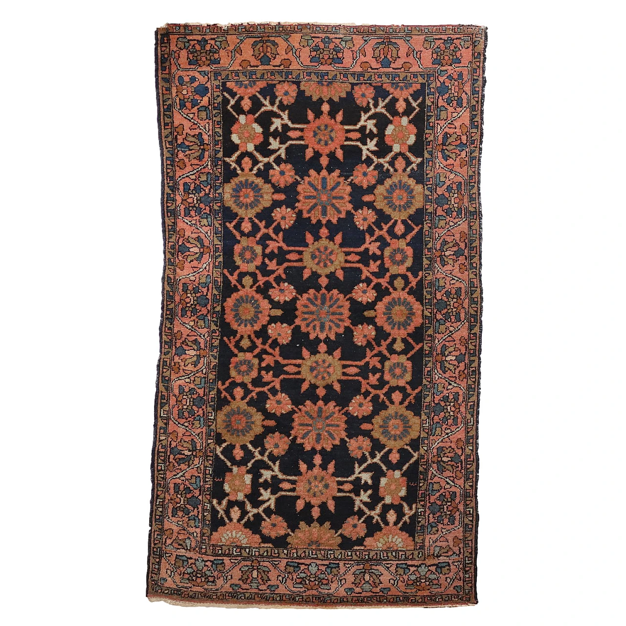 Malayer cotton and wool rug with heavy knot, late 20th century 1