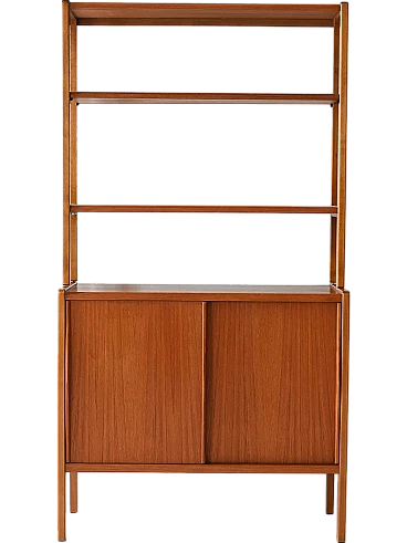 Scandinavian bookcase with storage compartment