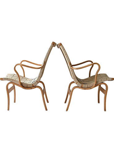 Pair of Eva armchairs by Bruno Mathsson