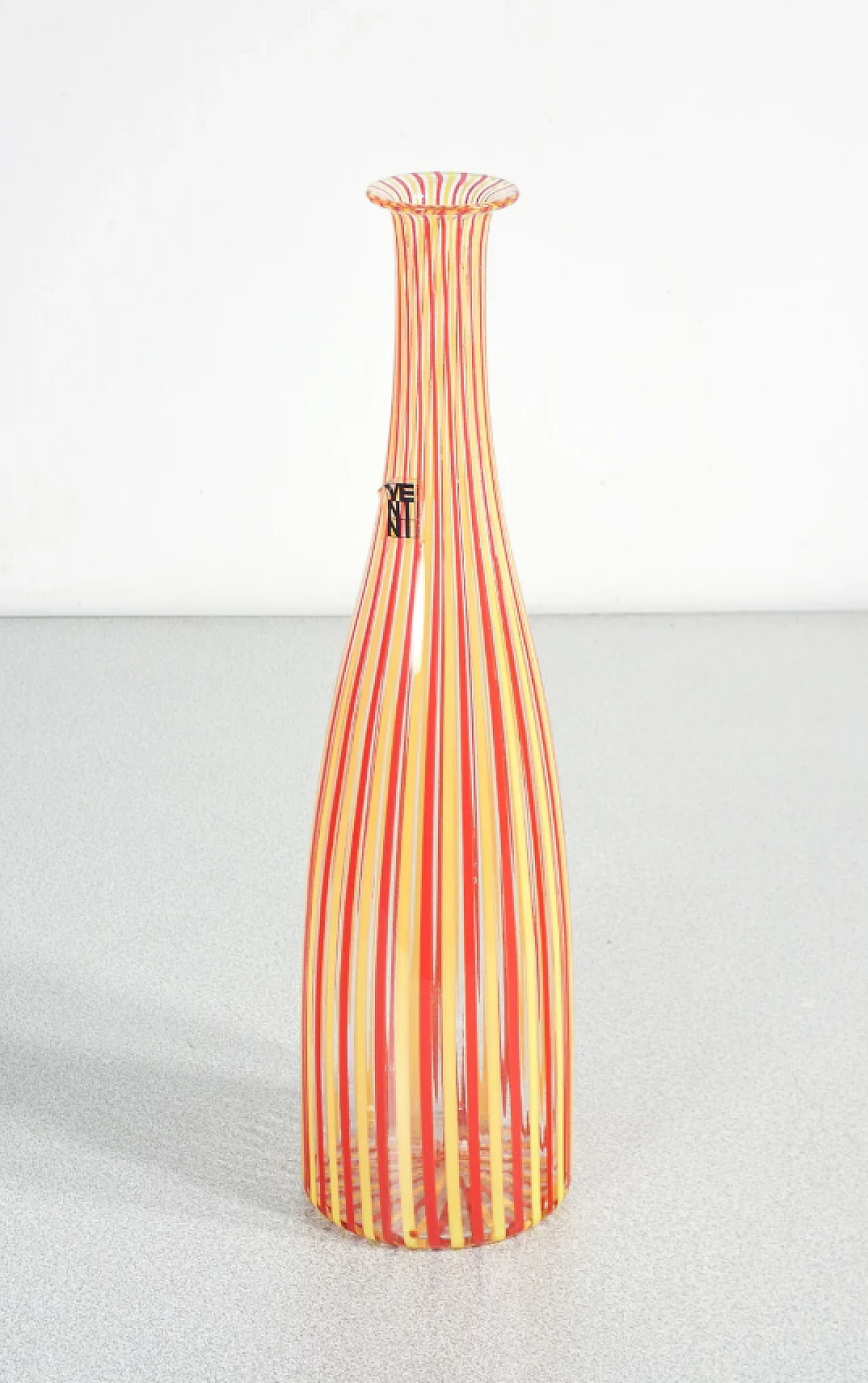 Blown glass red bottle by Gio Ponti for Venini, 2000s 1