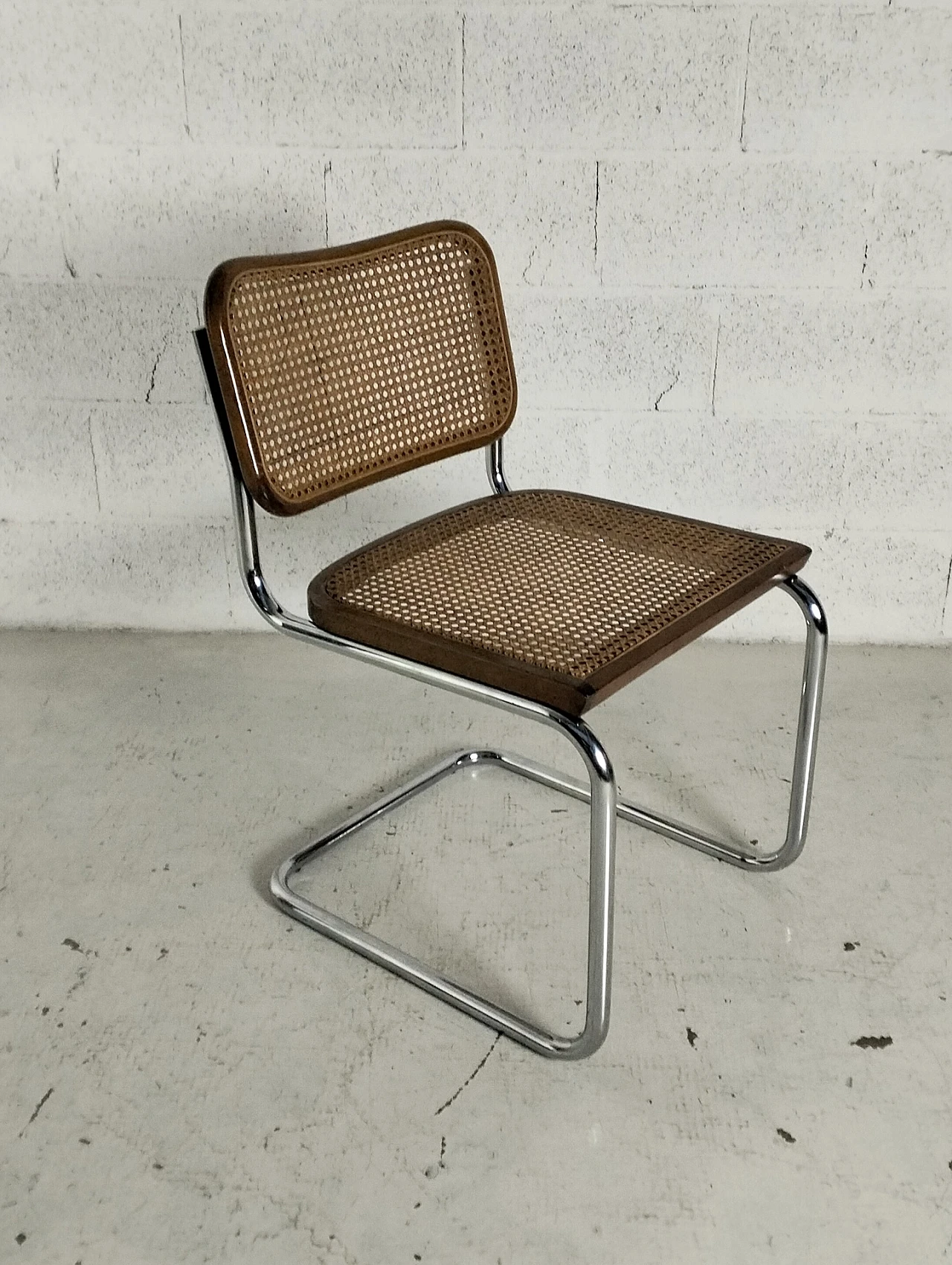 Set of 5 Vienna straw and metal chairs Cesca style-Breuer-Gavina 5