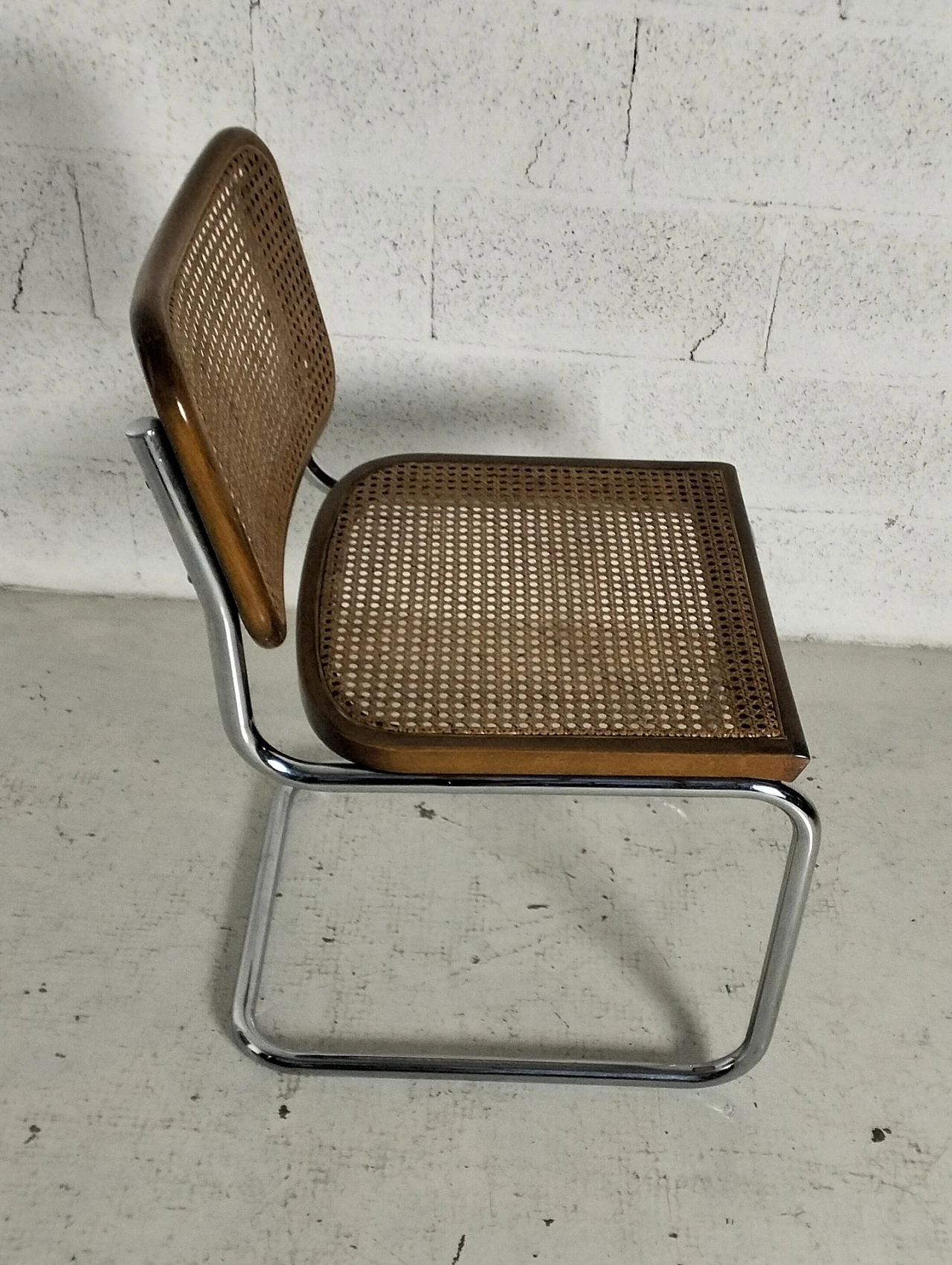 Set of 5 Vienna straw and metal chairs Cesca style-Breuer-Gavina 6