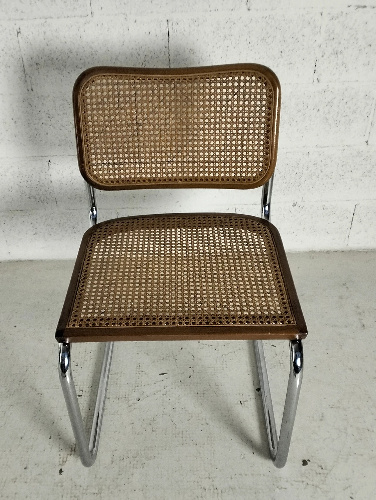 Set of 5 Vienna straw and metal chairs Cesca style-Breuer-Gavina 8