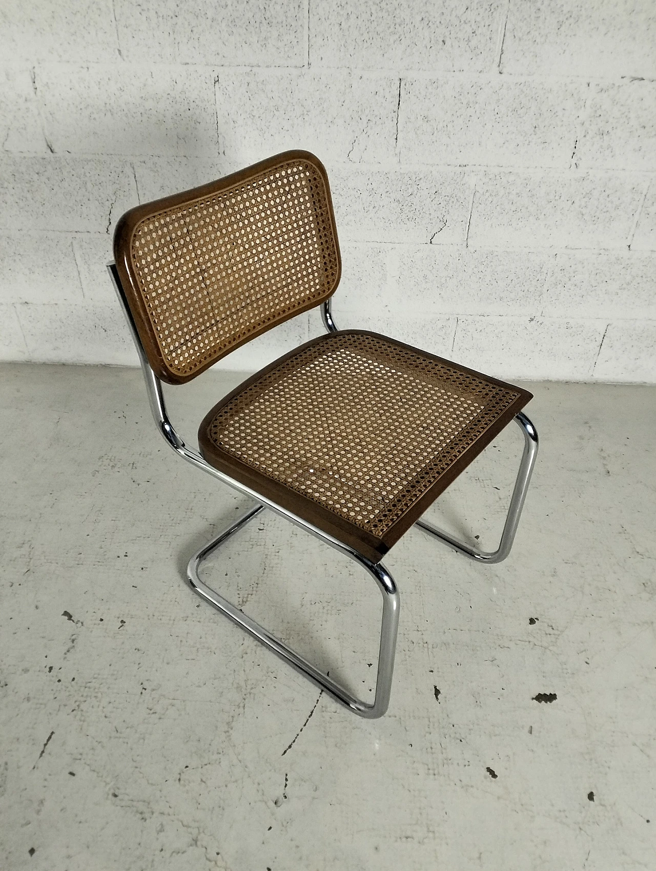 Set of 5 Vienna straw and metal chairs Cesca style-Breuer-Gavina 12