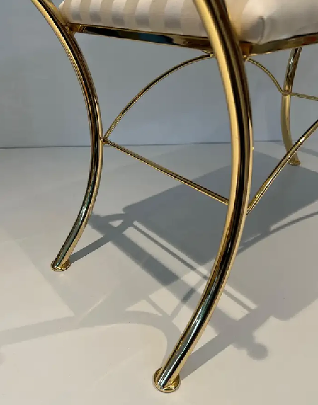 Lucite and gilt metal stool, 1970s 11