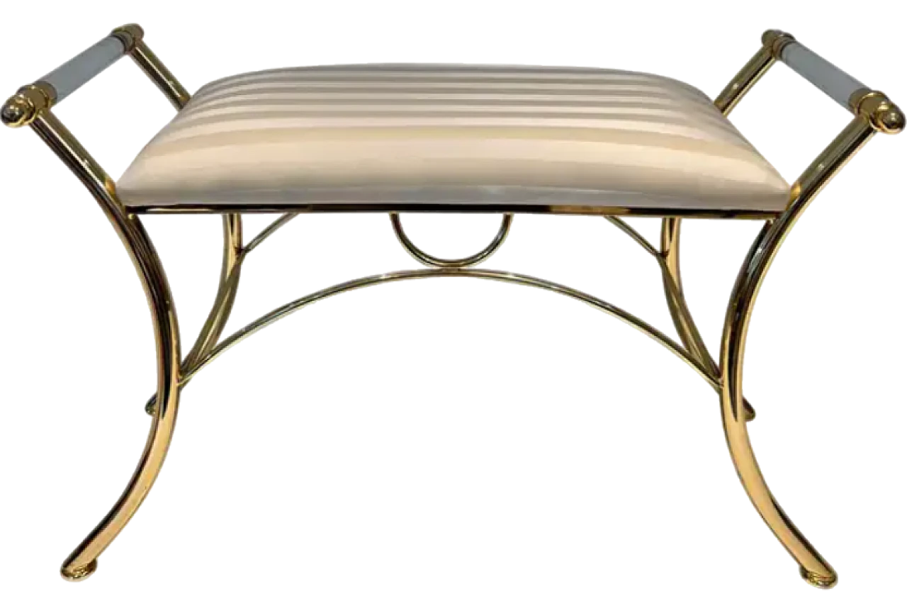 Lucite and gilt metal stool, 1970s 13