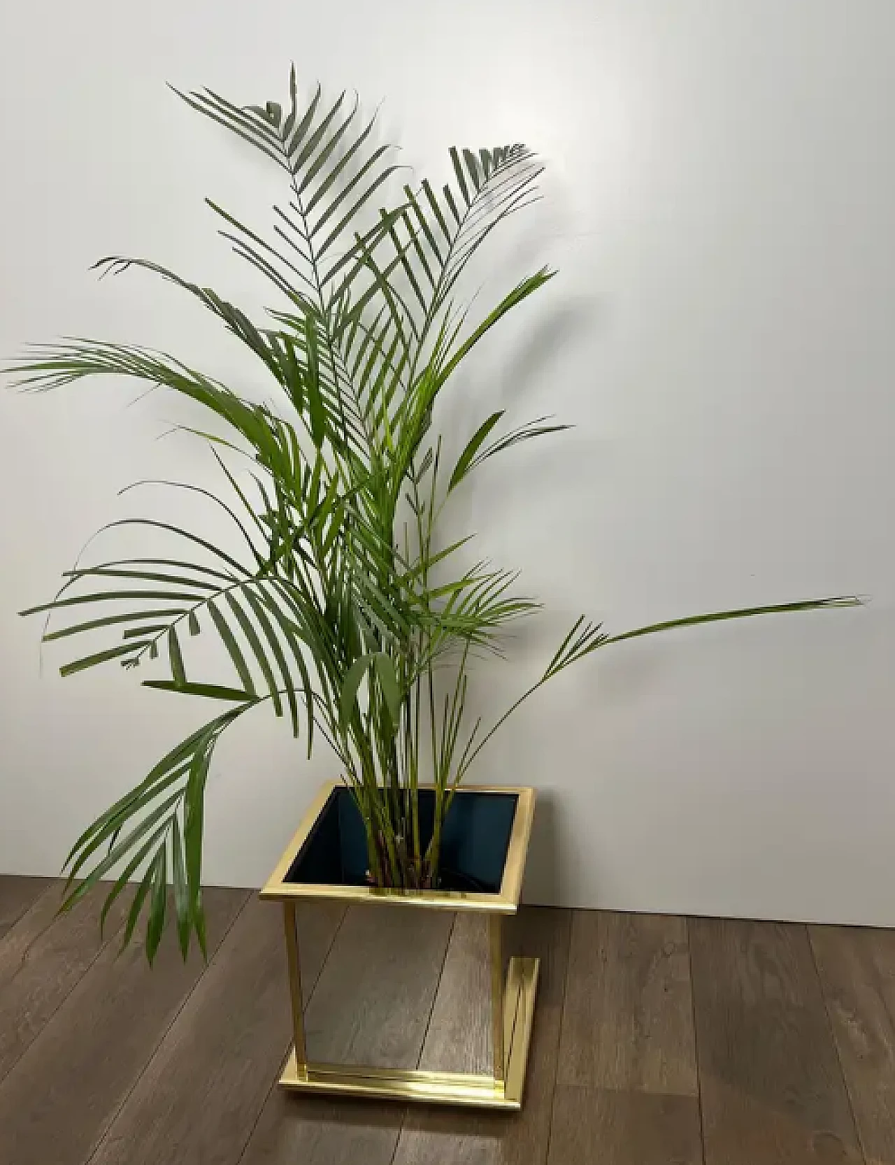 Mirror and gilt metal planter, 1970s 2