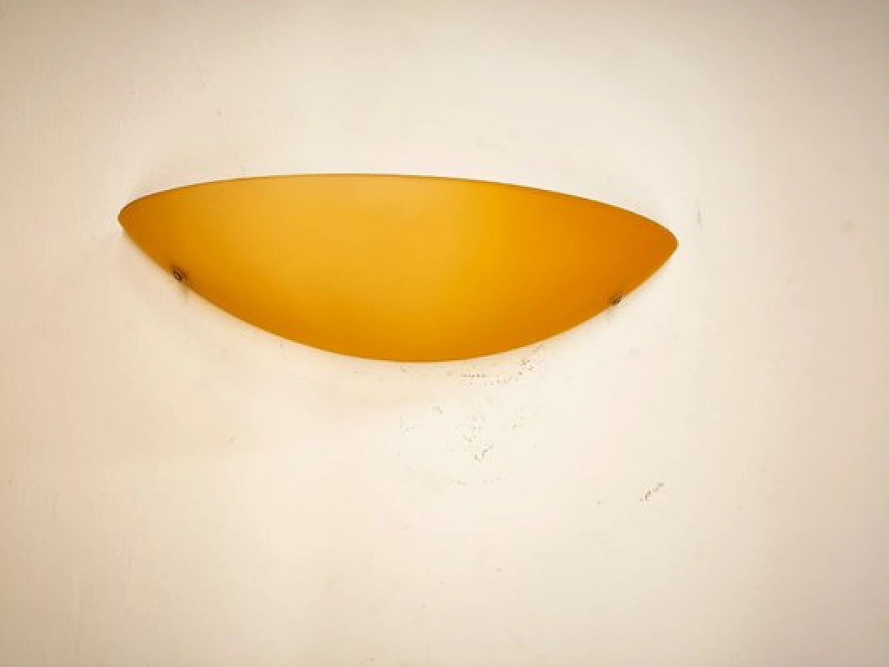 Bocc amber-coloured glass wall lamp by Vistosi, 1990s 1