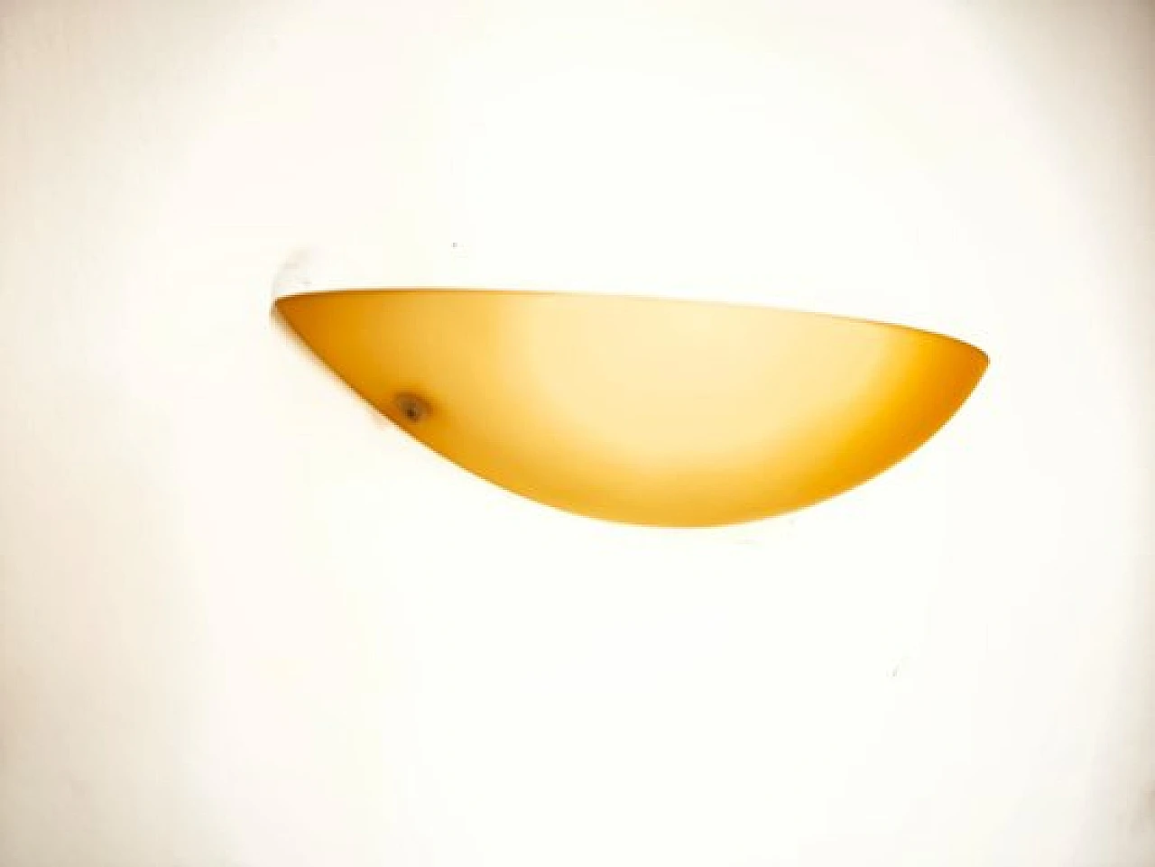 Bocc amber-coloured glass wall lamp by Vistosi, 1990s 2