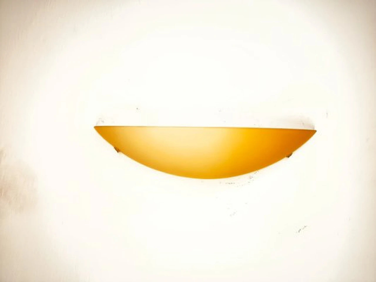 Bocc amber-coloured glass wall lamp by Vistosi, 1990s 3