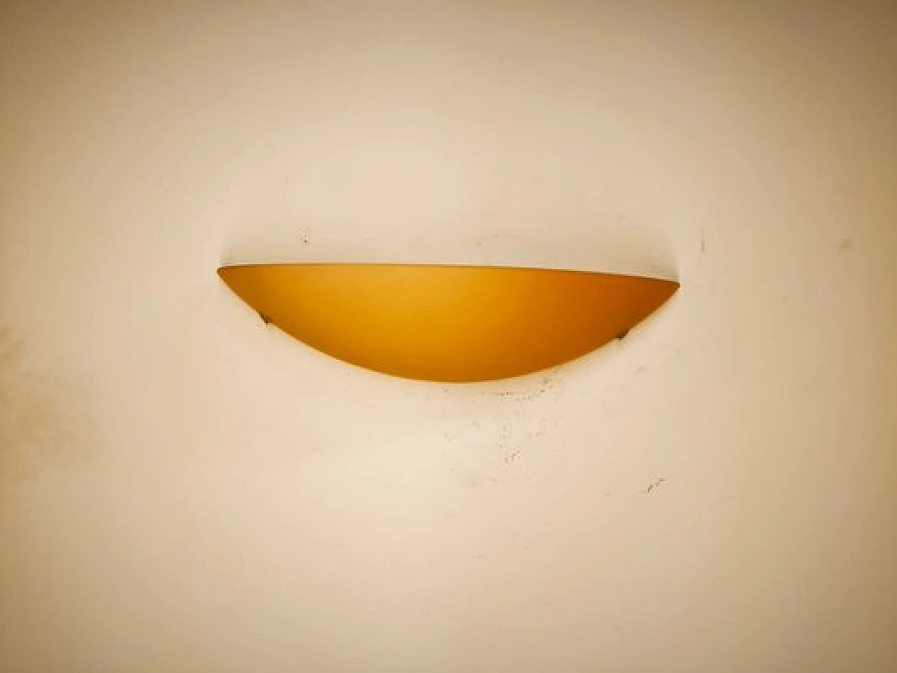 Bocc amber-coloured glass wall lamp by Vistosi, 1990s 4