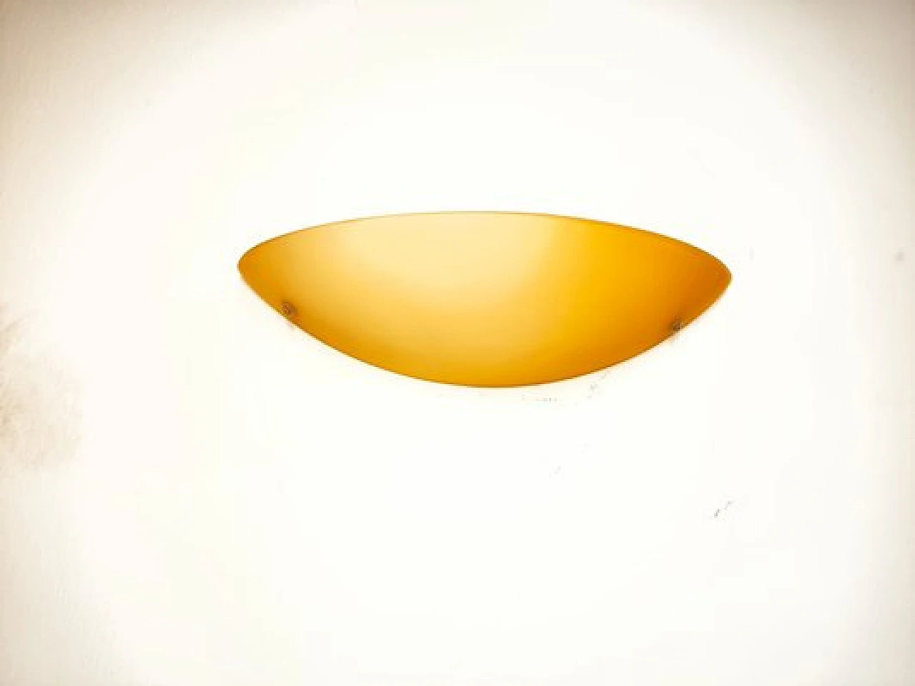 Bocc amber-coloured glass wall lamp by Vistosi, 1990s 5