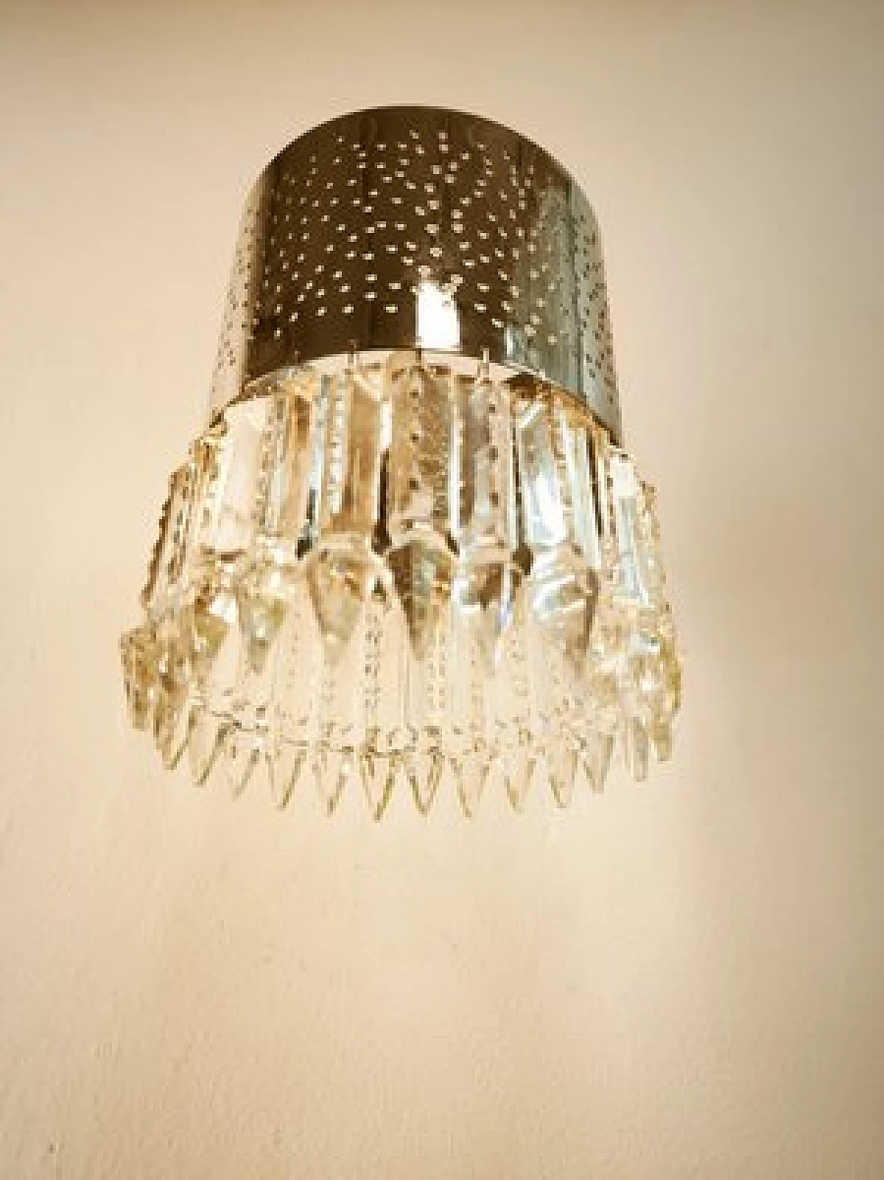 Wall light with crystals, 1970s 1