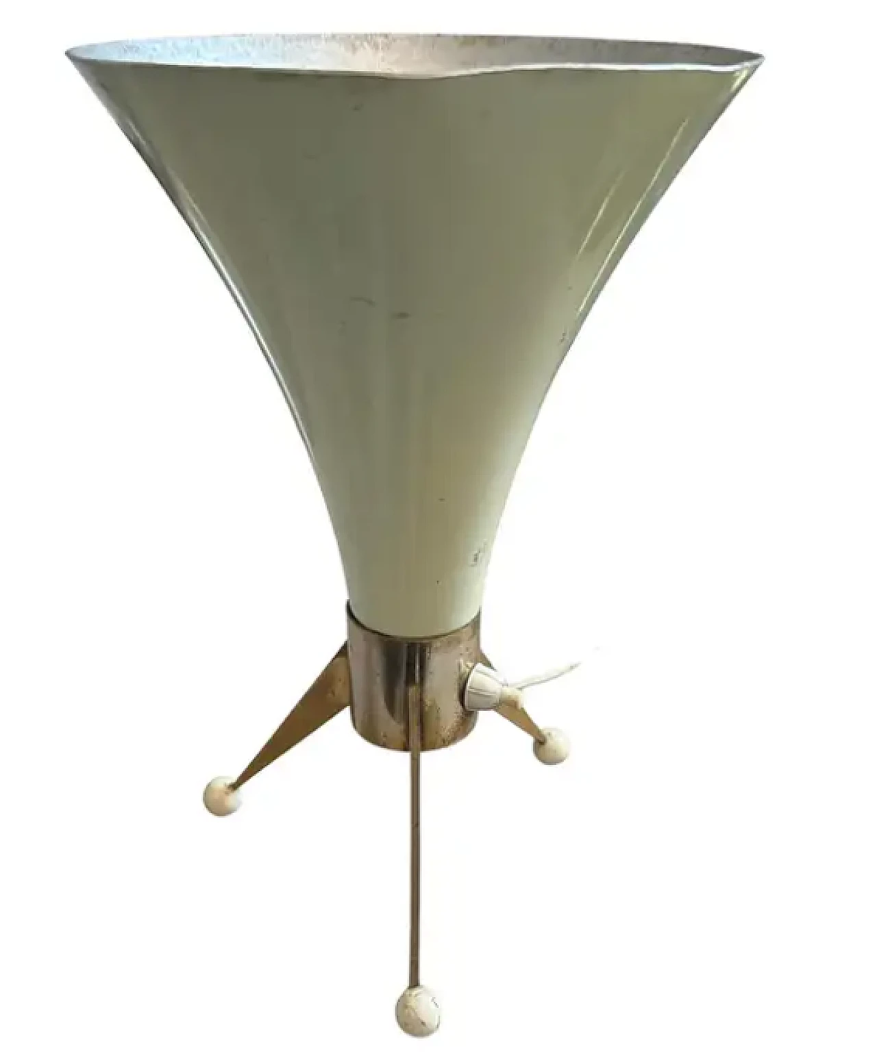 Lampada da scrivania Sputnik Modern in alluminio e ottone, anni '60 1