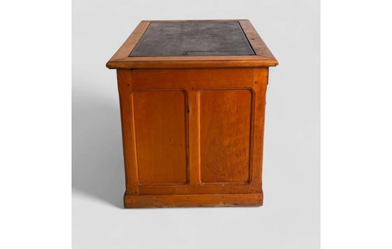 Ministerial desk in oak with vinyl leather top, 1940s 6