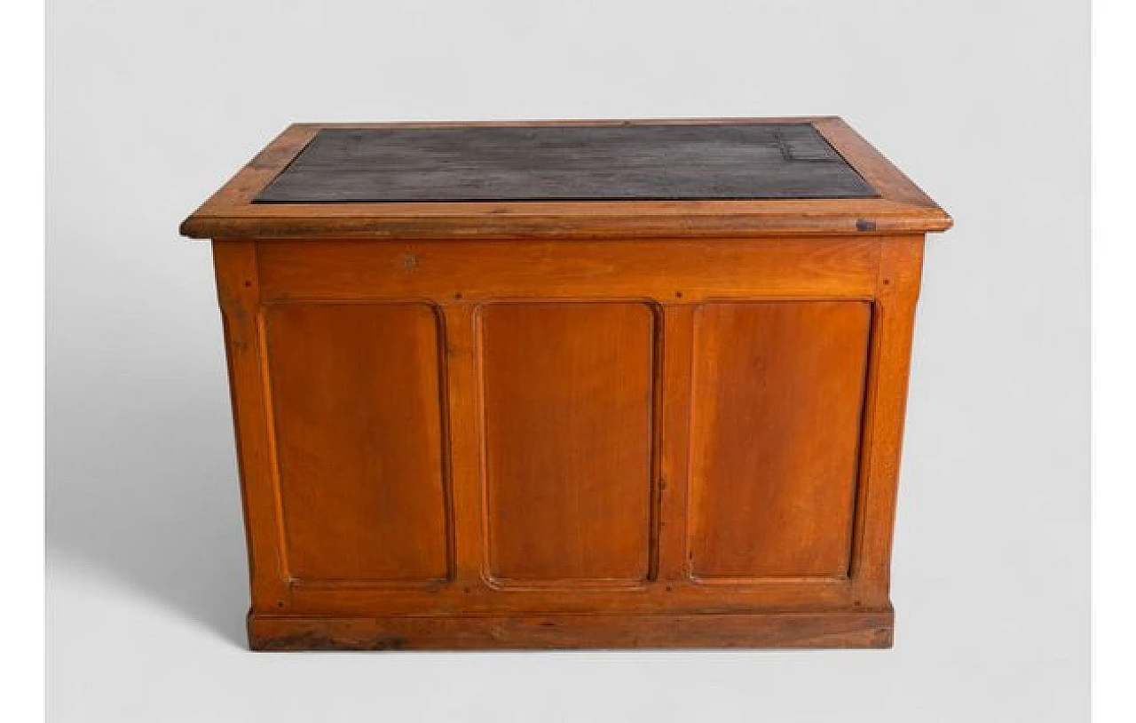 Ministerial desk in oak with vinyl leather top, 1940s 7