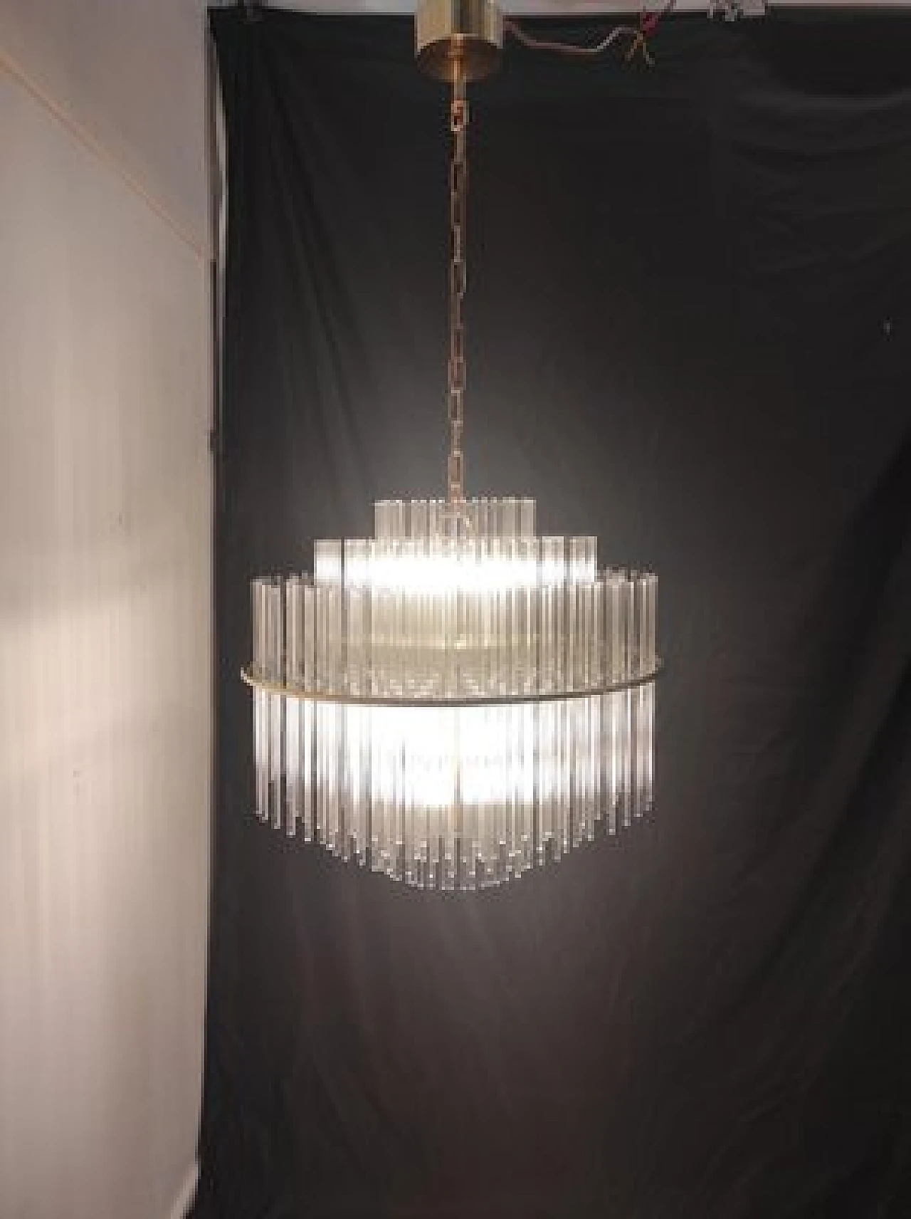 Suspension chandelier by G. Sciolari, 1970s 2