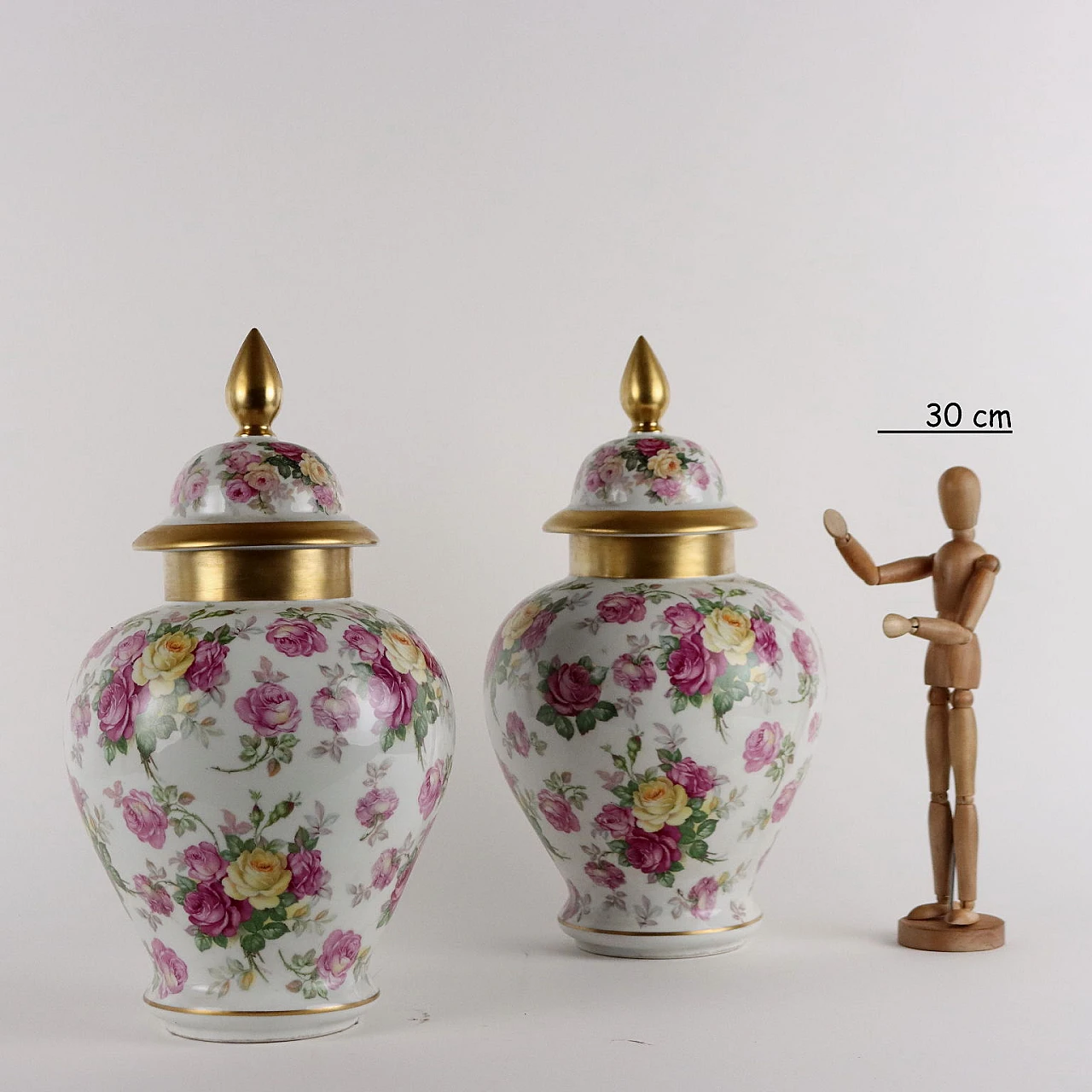 Potiches Shurmann Bavaria porcelain, 20th century 2