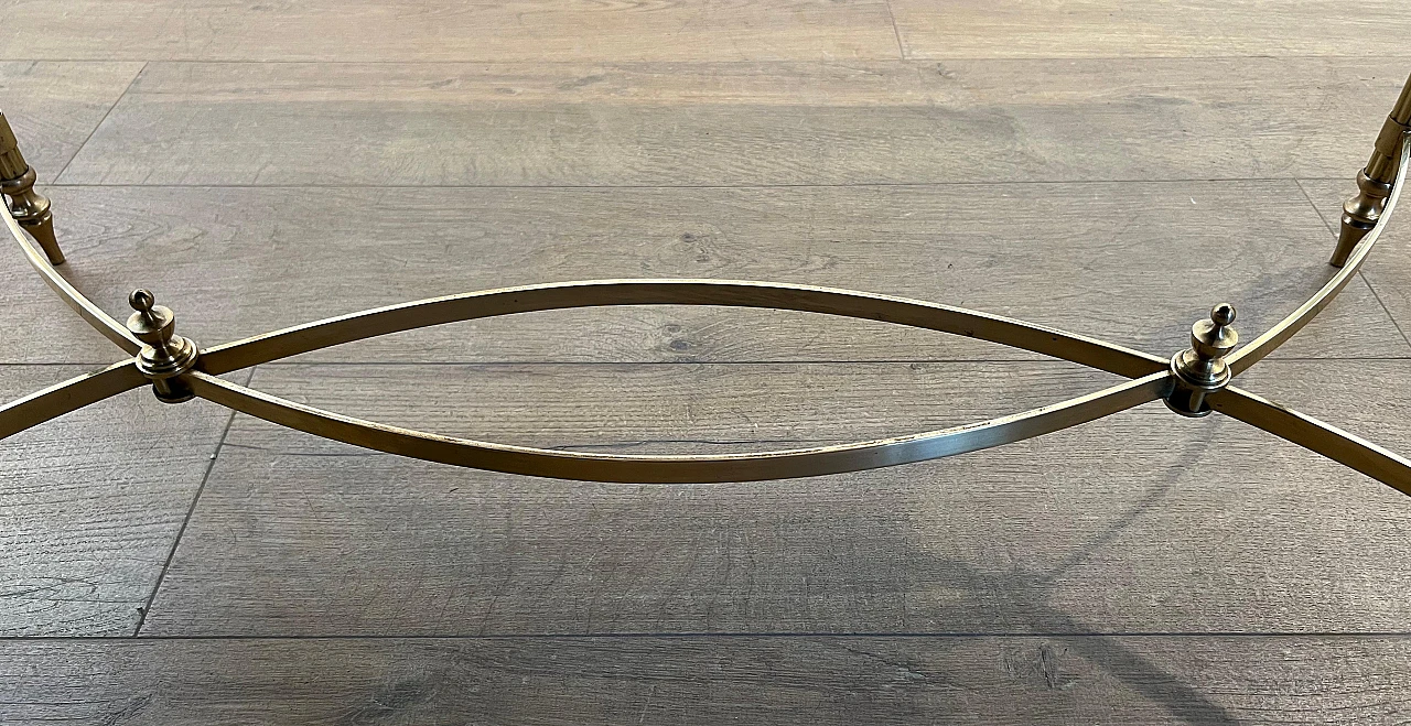 Brass and lacquered glass coffee table by Maison Jansen, 1940s 10