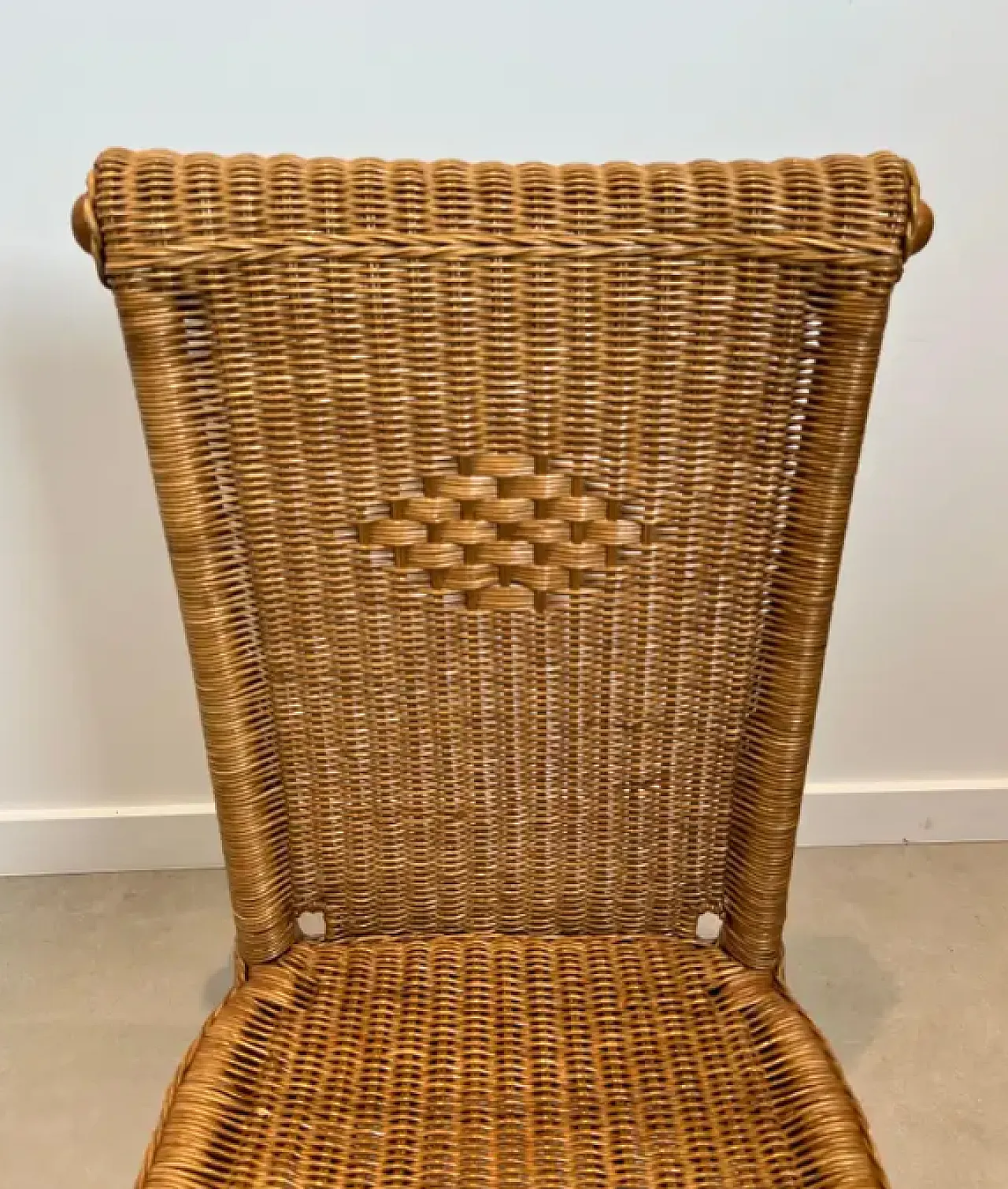 6 Rattan and wood chairs, 1970s 12