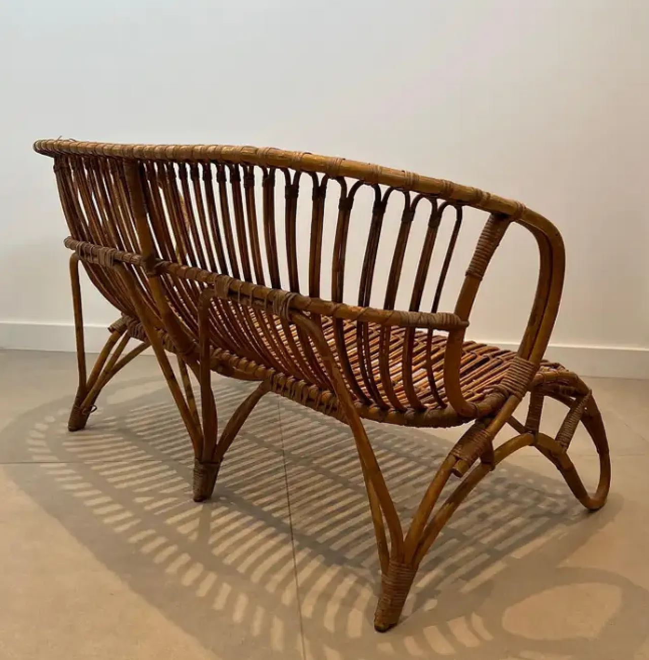 Design rattan sofa, 1950s 11