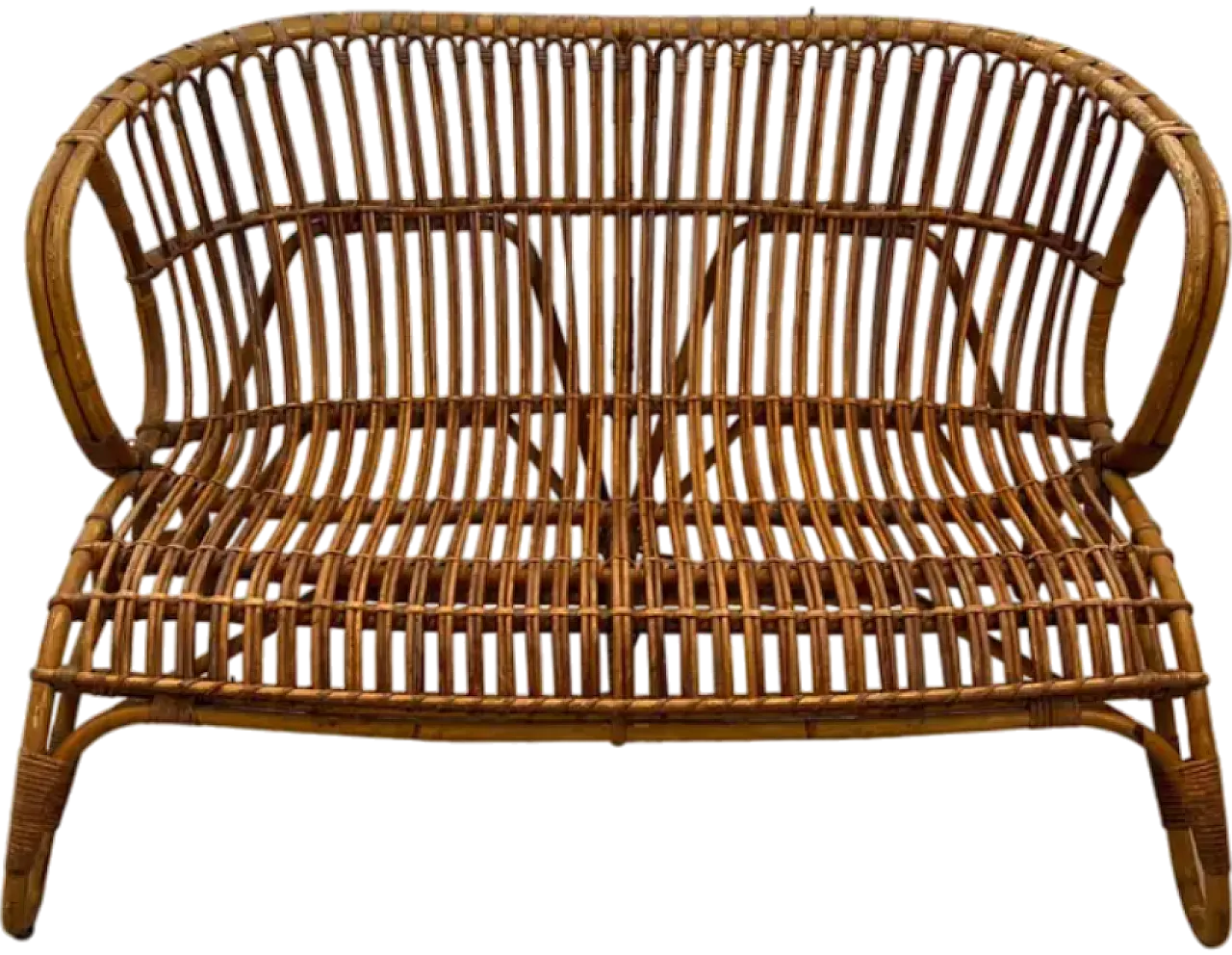 Design rattan sofa, 1950s 15