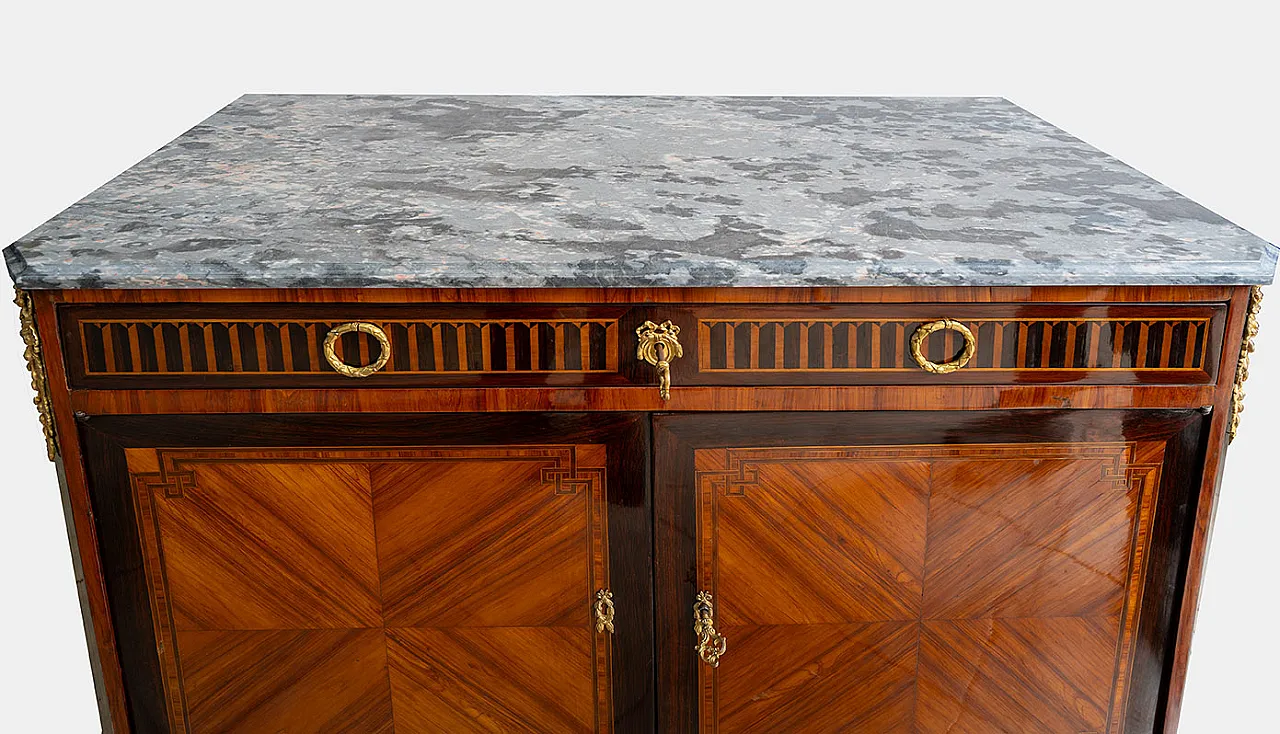 French Napoleon III sideboard in precious exotic, 19th century 2