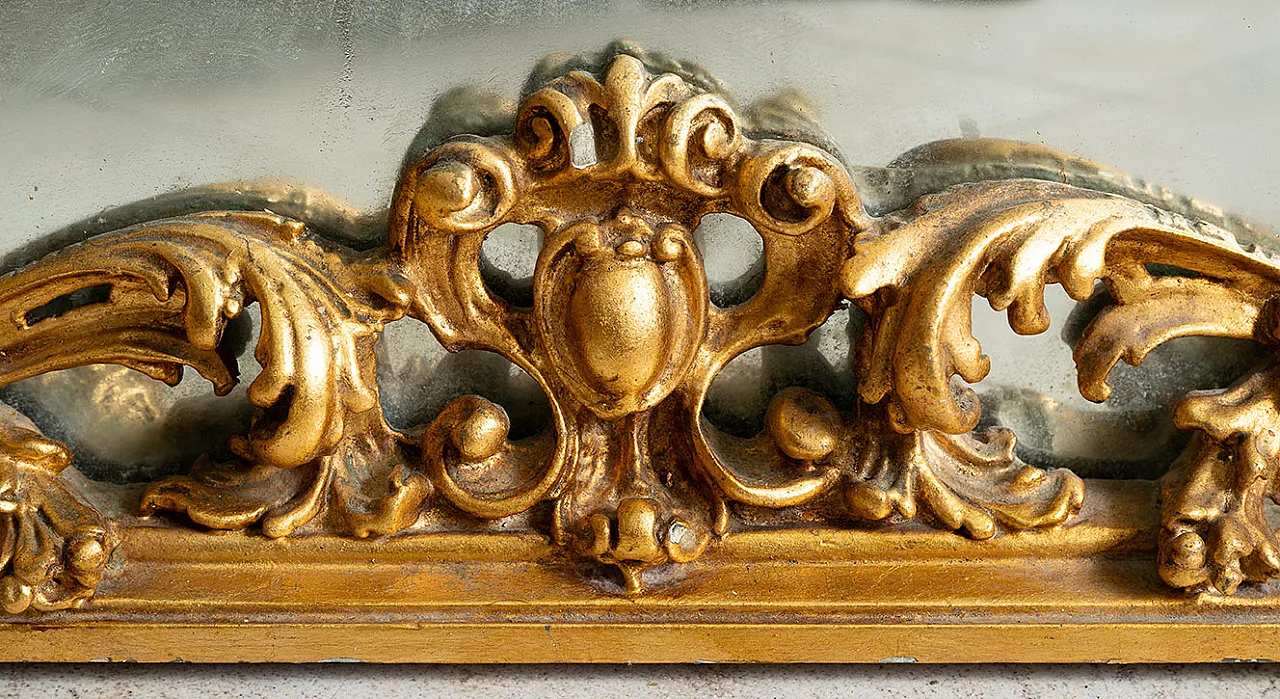 Console with gilded mirror, end 20th century 9