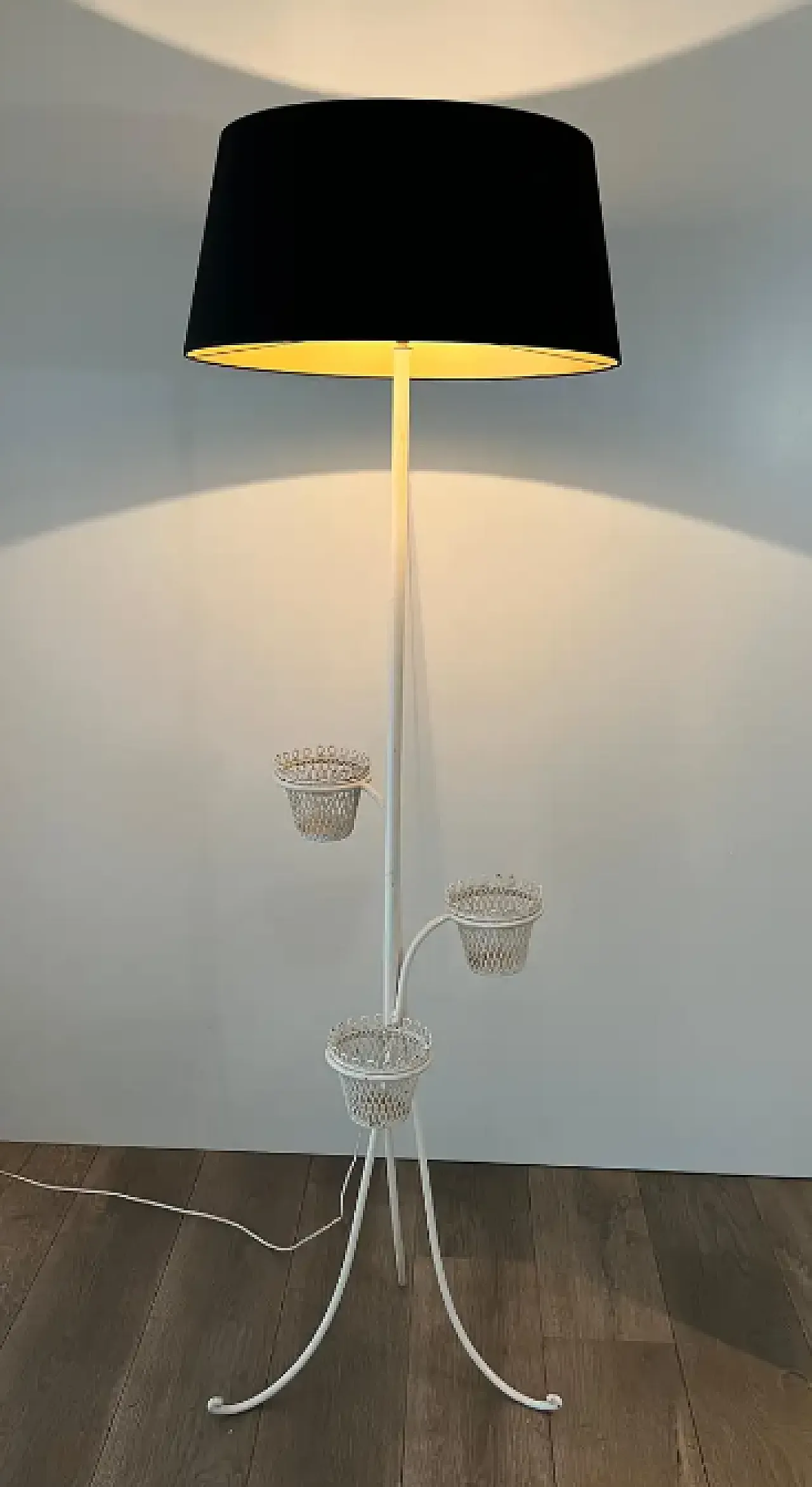 Floor lamp for plants by Mathieu Matégot, 1950s 2