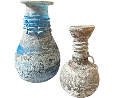 Pair of Scavo Murano glass vases, 1970s