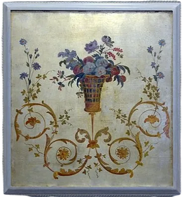 Grotesque, oil and pure gold leaf on canvas, with frame, 2000s