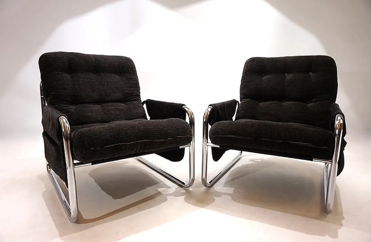 Pair of Herlag chairs by Johan Bertil Häggström, 1970s 9