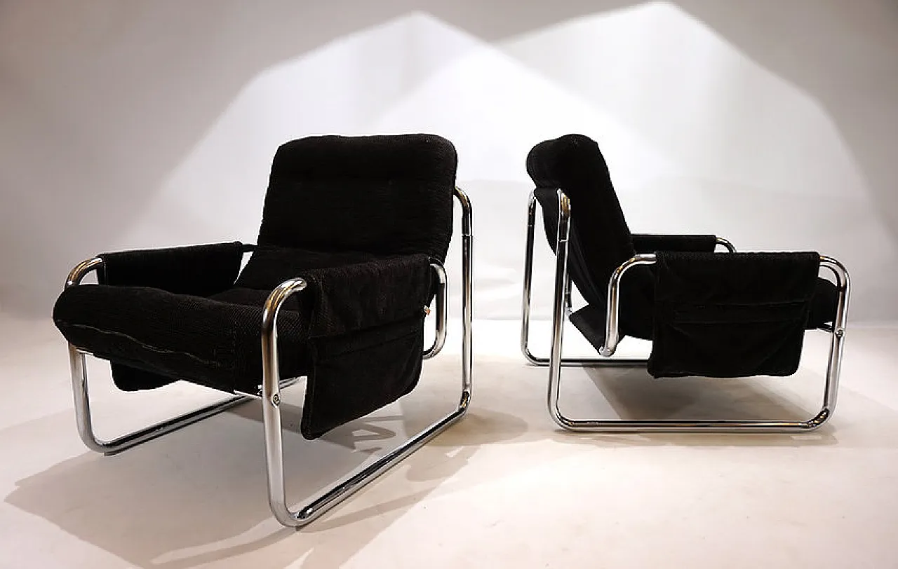 Pair of Herlag chairs by Johan Bertil Häggström, 1970s 13