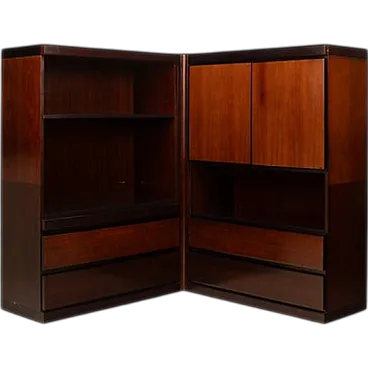 Pair of ‘S11’ cabinets and bar by Angelo Mangiarotti, 1960s