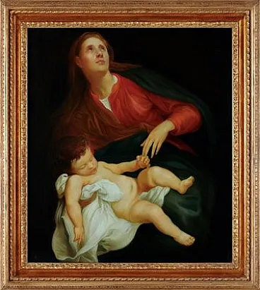 Maternity by Angelo Granati, oil on canvas, 2000s