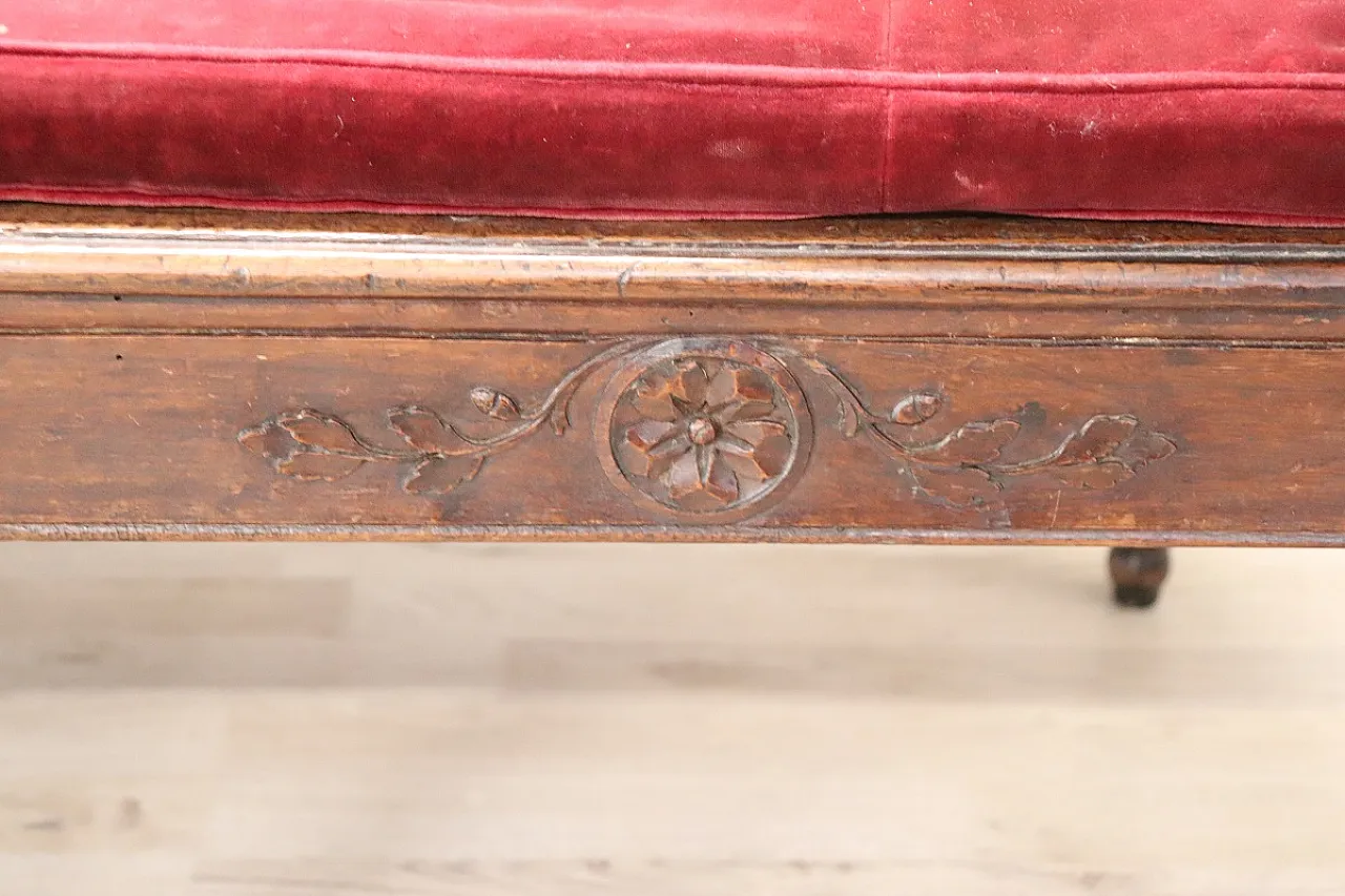 Louis XVI living room set in walnut and Vienna straw, 18th century 6