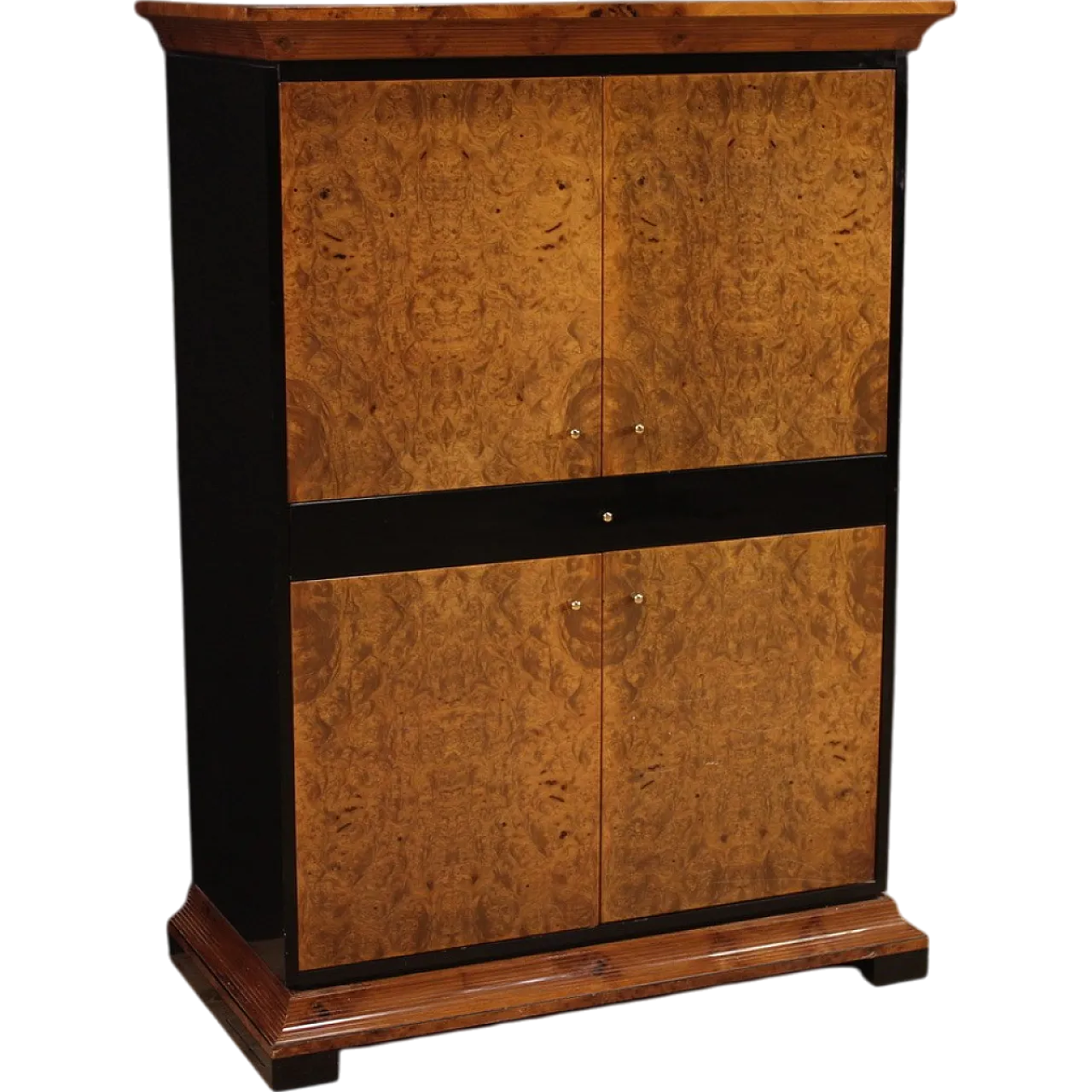 Credenza alta porta TV in stile Biedermeier in radica, '900 13